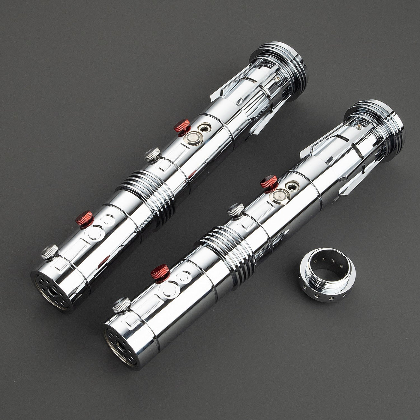 Saberstaff Zilver - KenJo Sabers - Star Wars Lightsaber replica Jedi Sith - Best sabershop Europe - Nederland light sabers kopen -