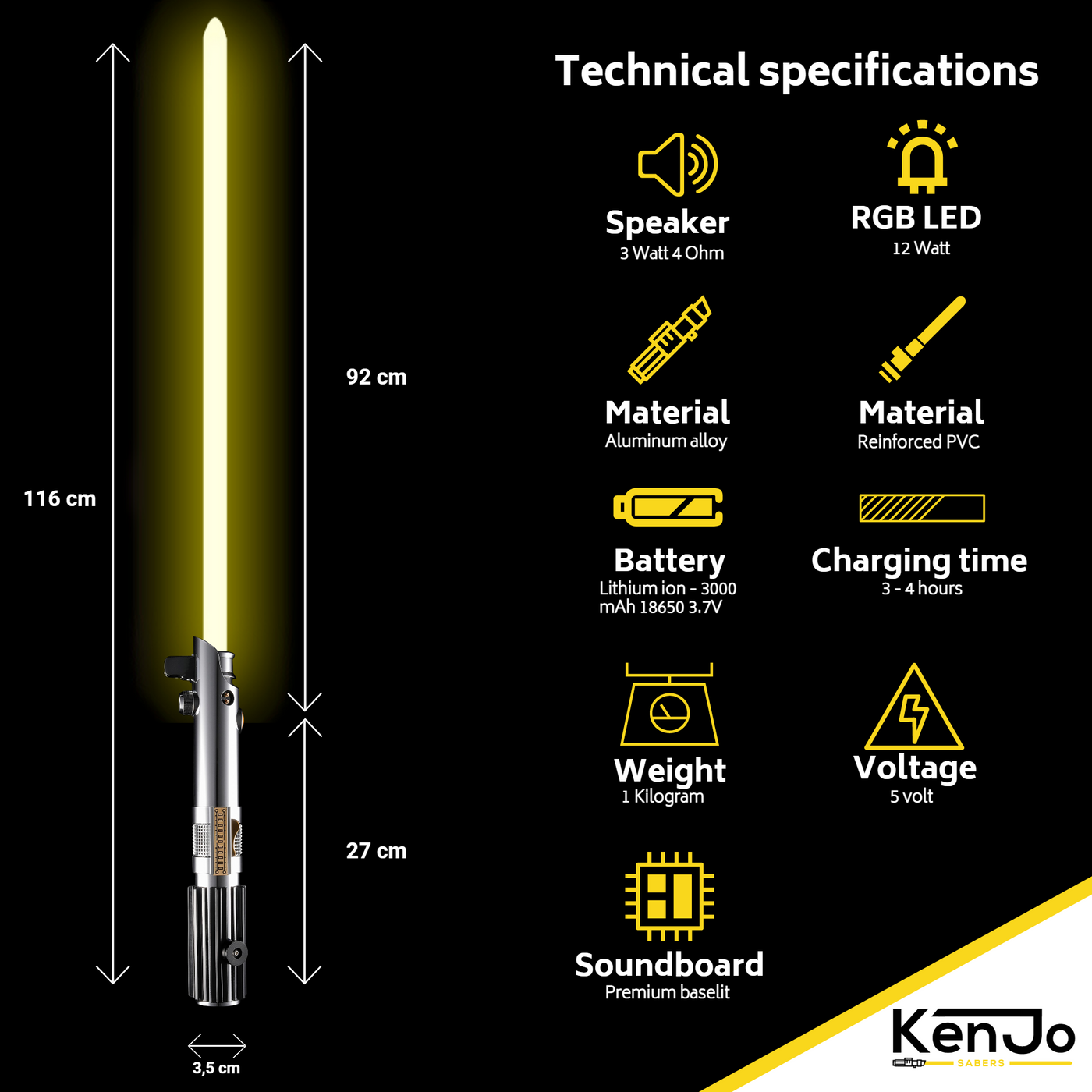 Saga Scavenger Edition - KenJo Sabers - Star Wars Lightsaber replica Jedi Sith - Best sabershop Europe - Nederland light sabers kopen -